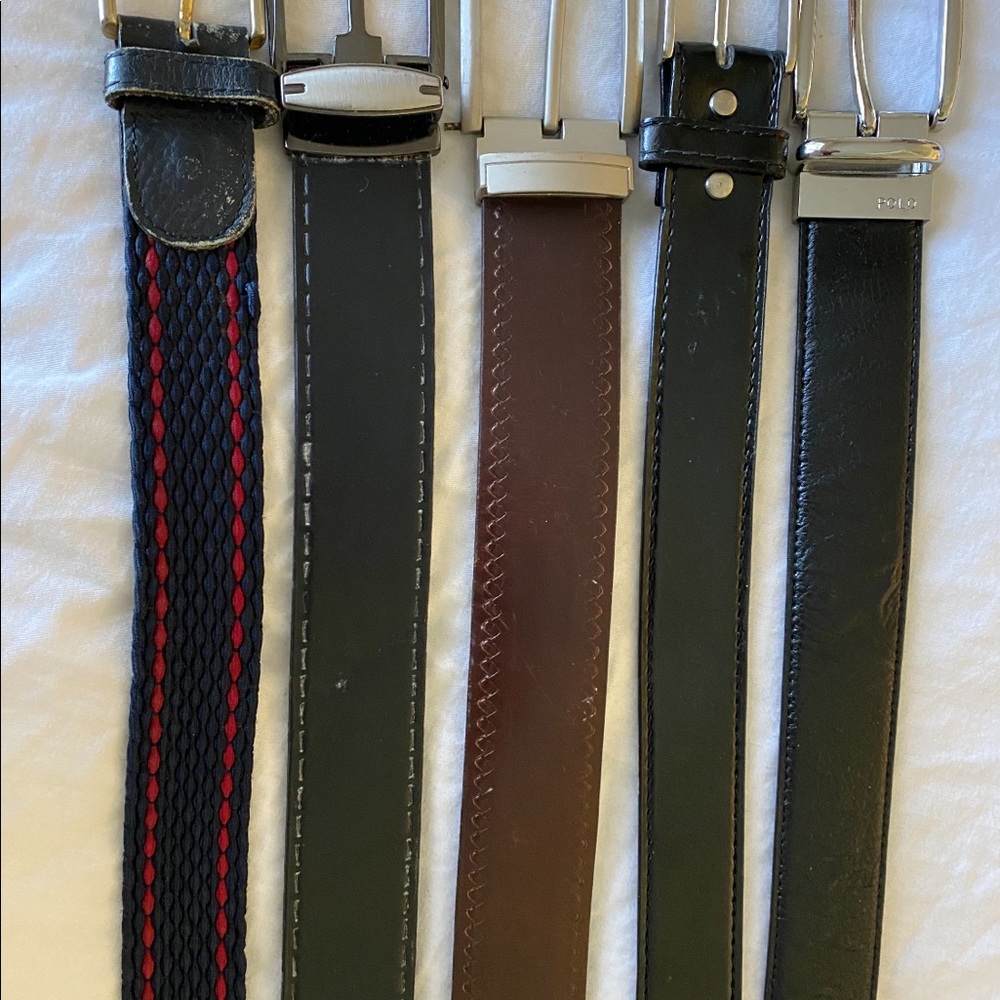 Five BELTS bundle in good conditions POLO - others